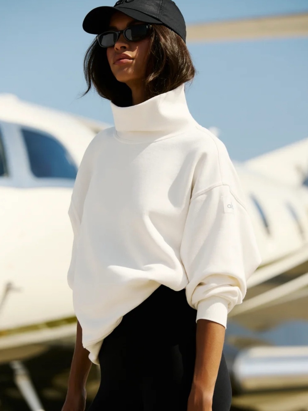 Alo Hazy Mock-neck Pullover